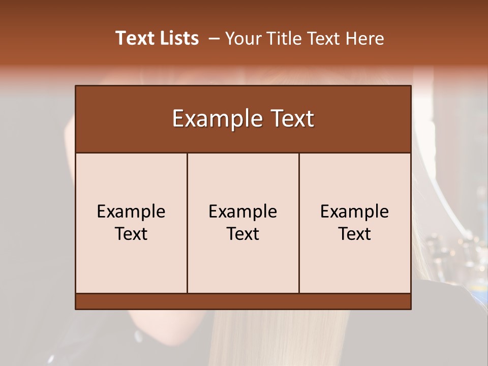 A Woman Is Cutting Her Hair With Scissors PowerPoint Template