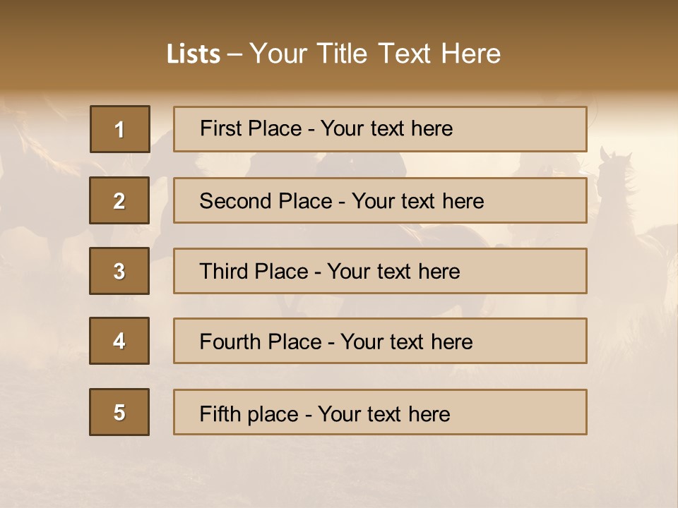 Two Cowboys Galloping And Roping Through The Desert PowerPoint Template
