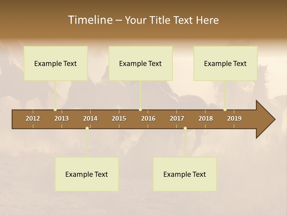 Two Cowboys Galloping And Roping Through The Desert PowerPoint Template