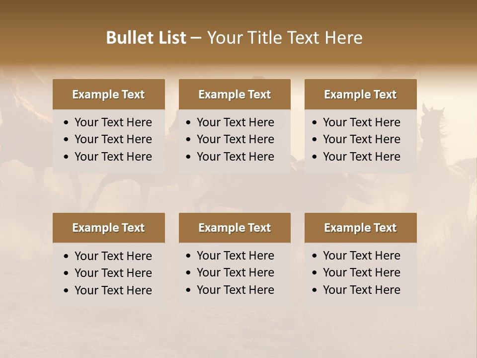 Two Cowboys Galloping And Roping Through The Desert PowerPoint Template