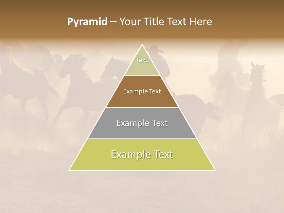 Two Cowboys Galloping And Roping Through The Desert PowerPoint Template