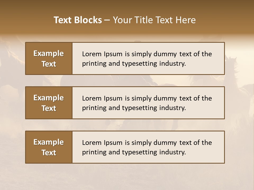 Two Cowboys Galloping And Roping Through The Desert PowerPoint Template