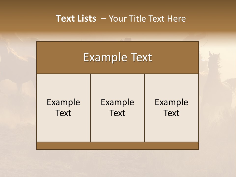 Two Cowboys Galloping And Roping Through The Desert PowerPoint Template