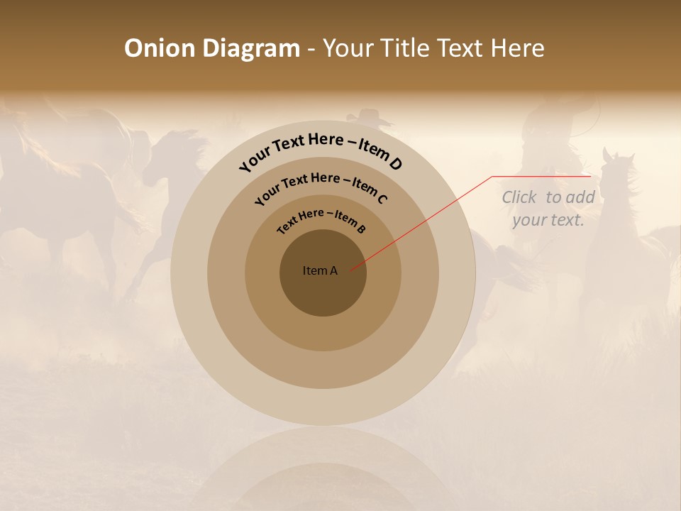 Two Cowboys Galloping And Roping Through The Desert PowerPoint Template