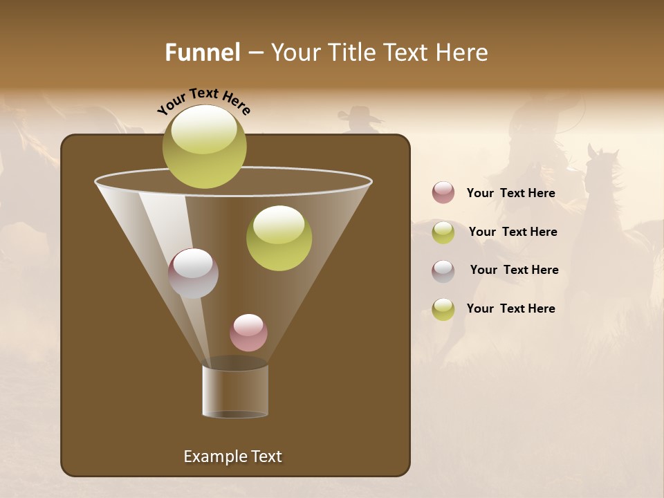 Two Cowboys Galloping And Roping Through The Desert PowerPoint Template
