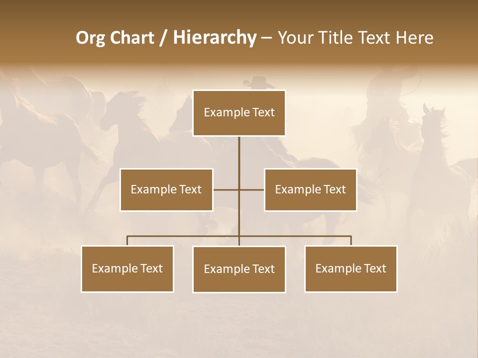 Two Cowboys Galloping And Roping Through The Desert PowerPoint Template