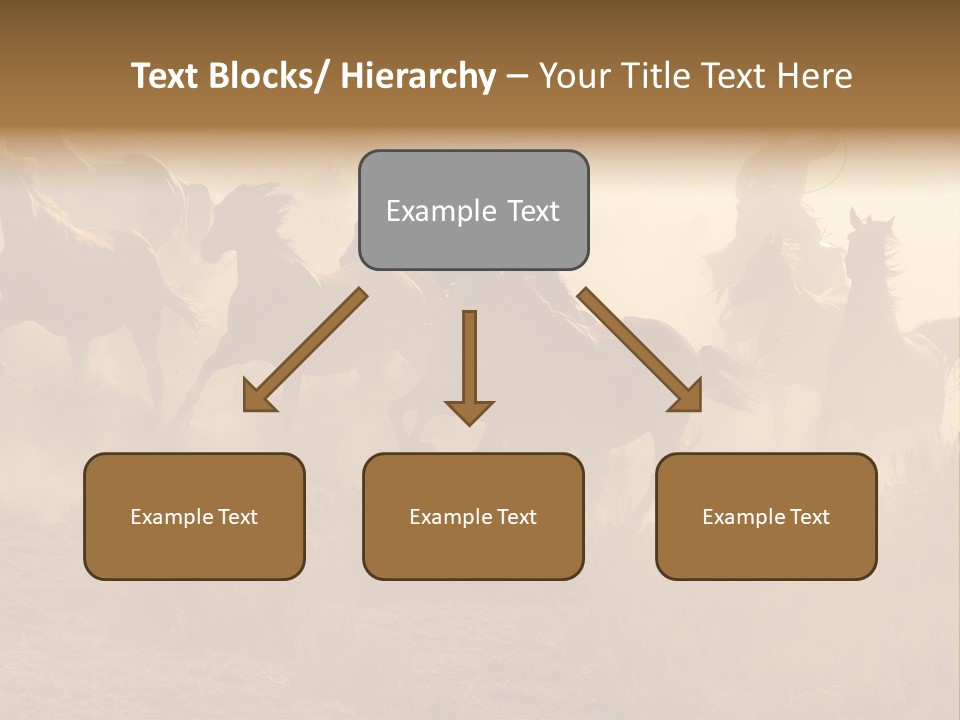 Two Cowboys Galloping And Roping Through The Desert PowerPoint Template