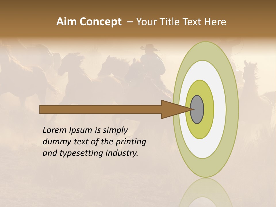 Two Cowboys Galloping And Roping Through The Desert PowerPoint Template