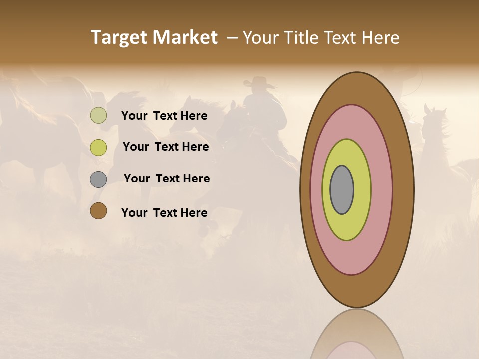 Two Cowboys Galloping And Roping Through The Desert PowerPoint Template