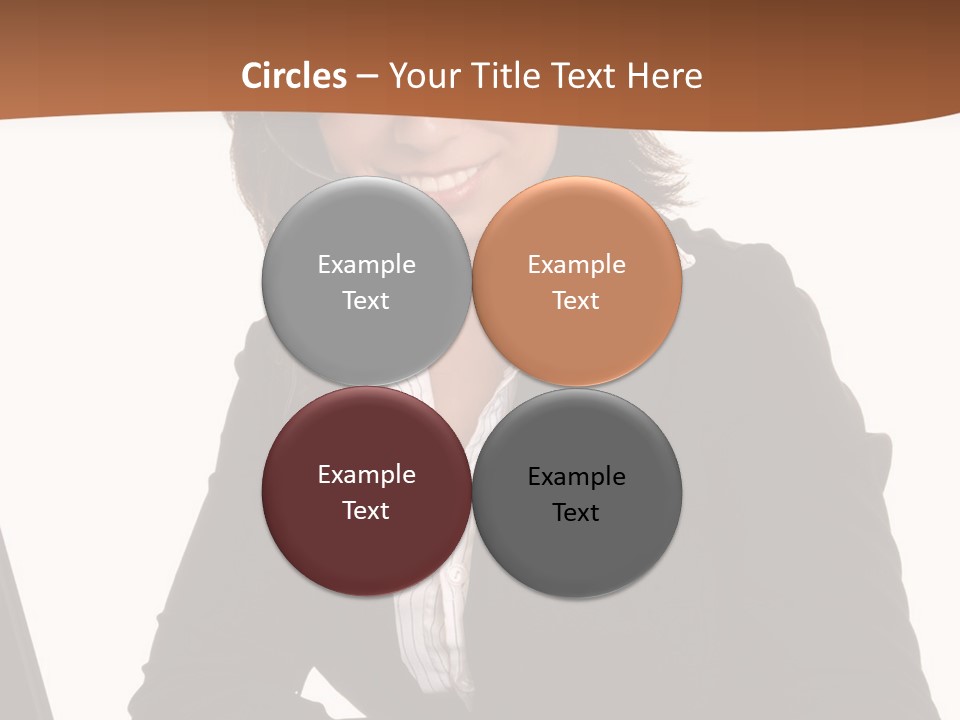Lovely Latina Businesswoman Hard At Work On Computer PowerPoint Template