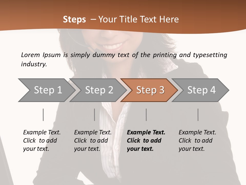 Lovely Latina Businesswoman Hard At Work On Computer PowerPoint Template