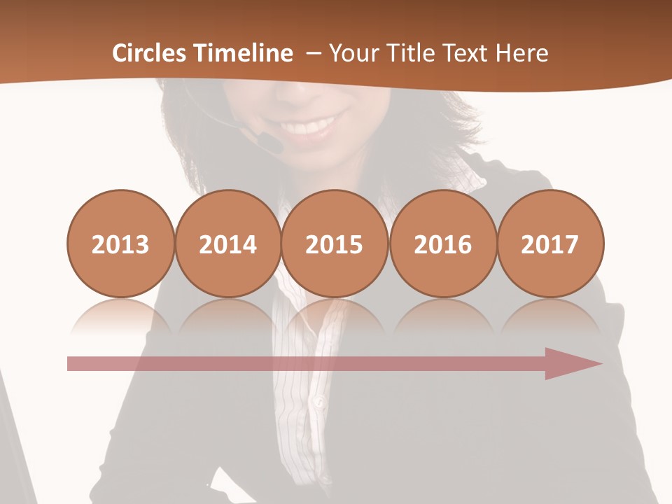 Lovely Latina Businesswoman Hard At Work On Computer PowerPoint Template