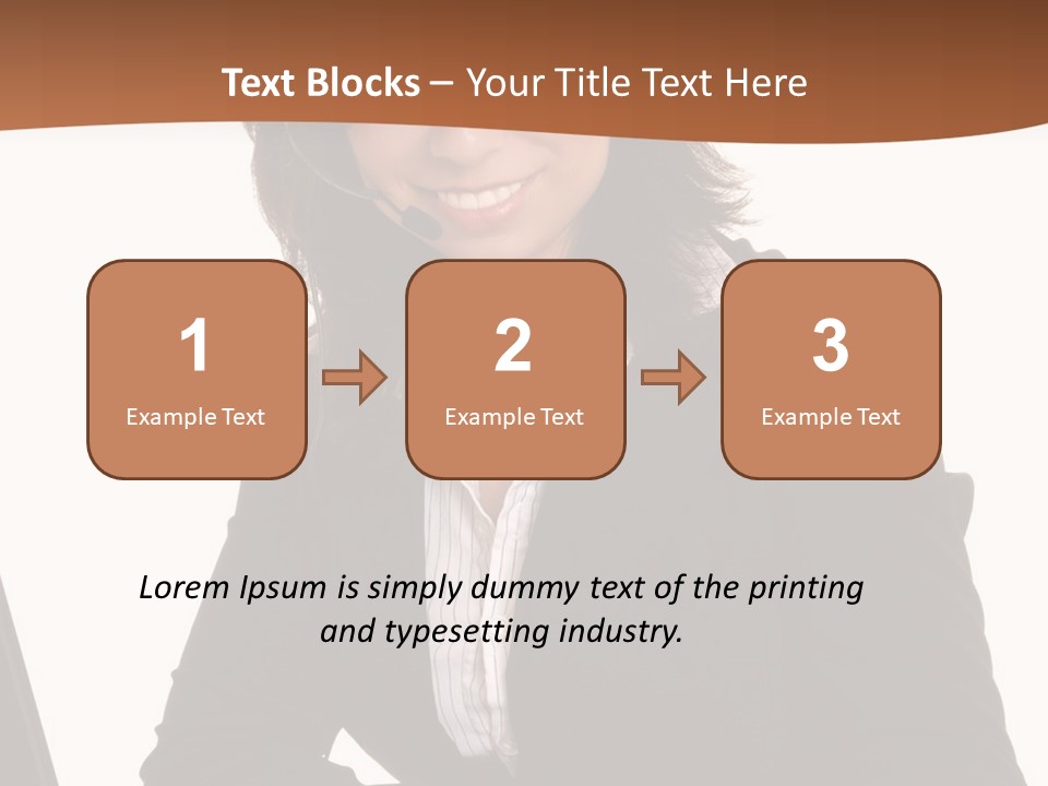 Lovely Latina Businesswoman Hard At Work On Computer PowerPoint Template