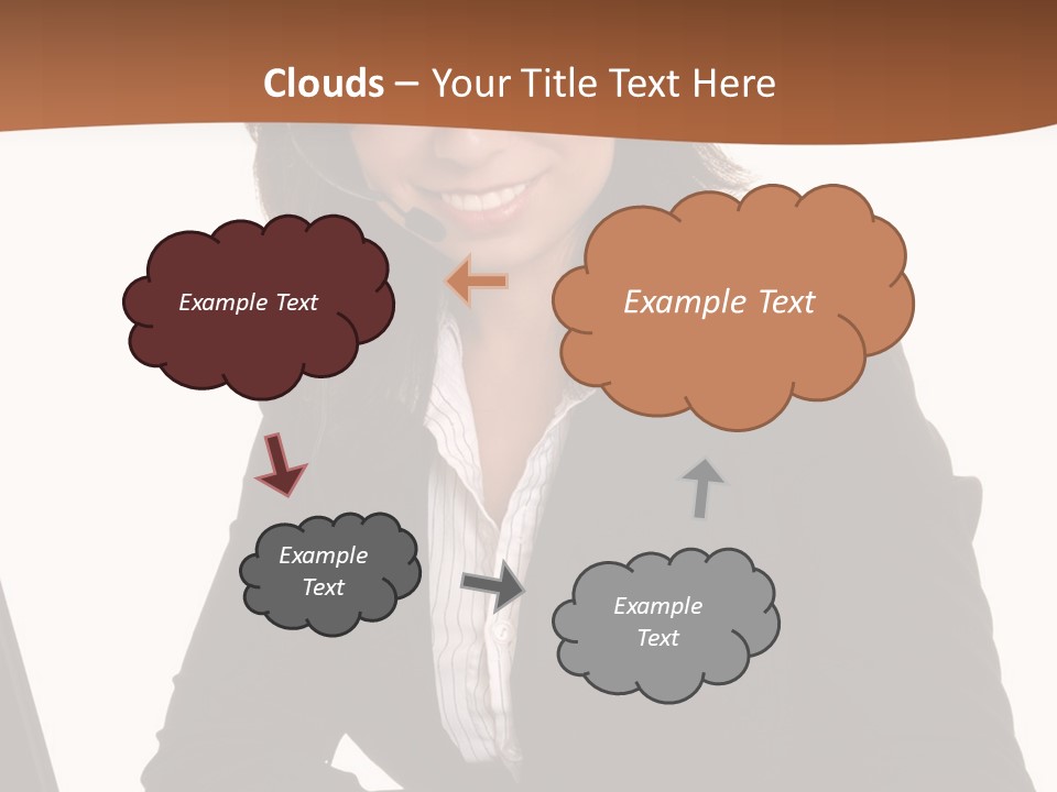 Lovely Latina Businesswoman Hard At Work On Computer PowerPoint Template