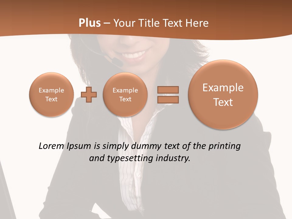 Lovely Latina Businesswoman Hard At Work On Computer PowerPoint Template