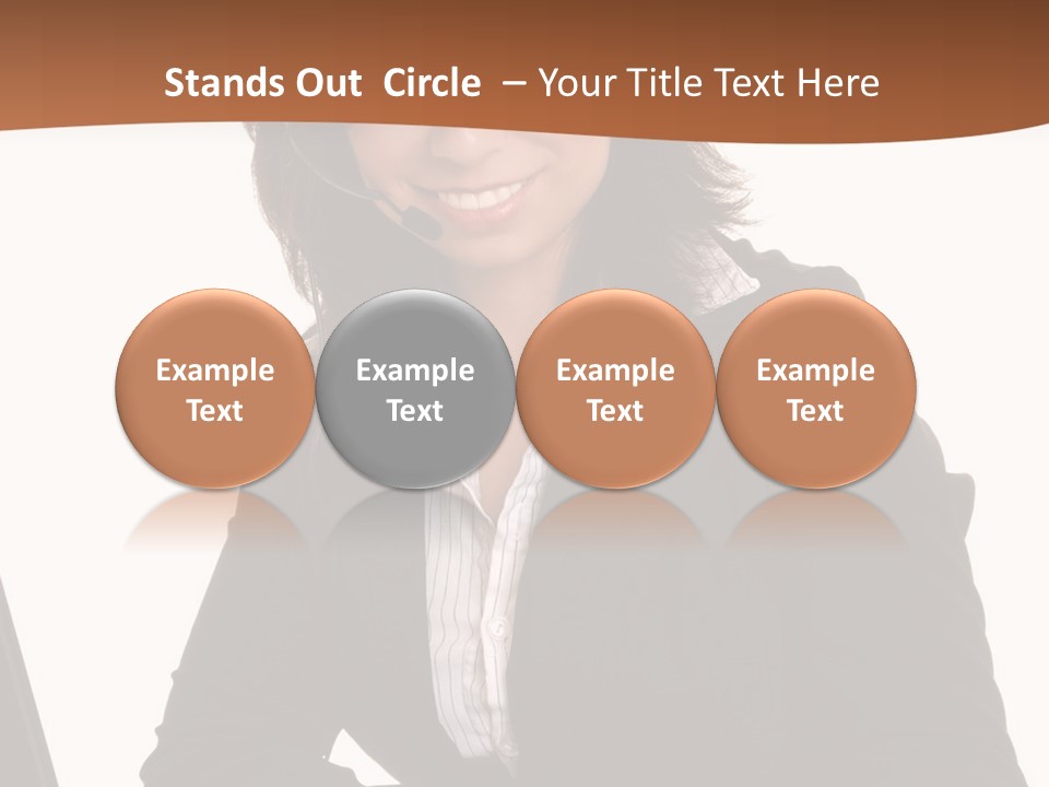 Lovely Latina Businesswoman Hard At Work On Computer PowerPoint Template