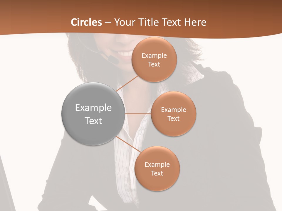 Lovely Latina Businesswoman Hard At Work On Computer PowerPoint Template