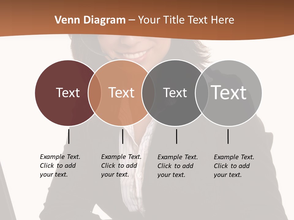 Lovely Latina Businesswoman Hard At Work On Computer PowerPoint Template