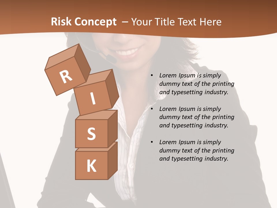Lovely Latina Businesswoman Hard At Work On Computer PowerPoint Template