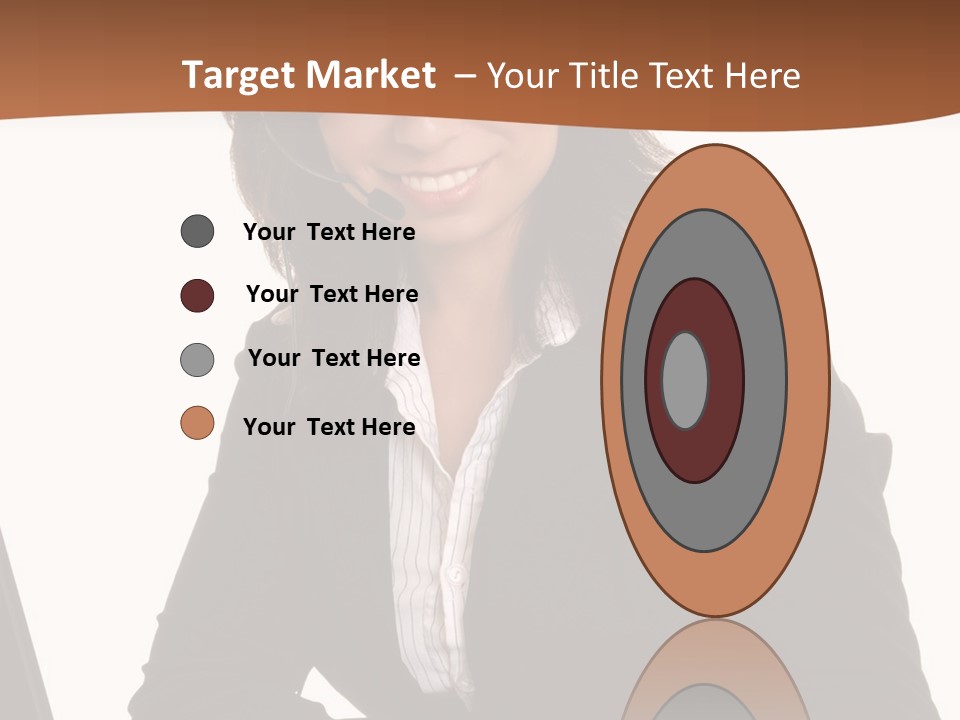Lovely Latina Businesswoman Hard At Work On Computer PowerPoint Template
