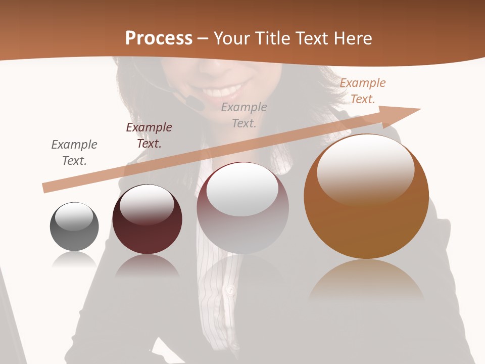 Lovely Latina Businesswoman Hard At Work On Computer PowerPoint Template