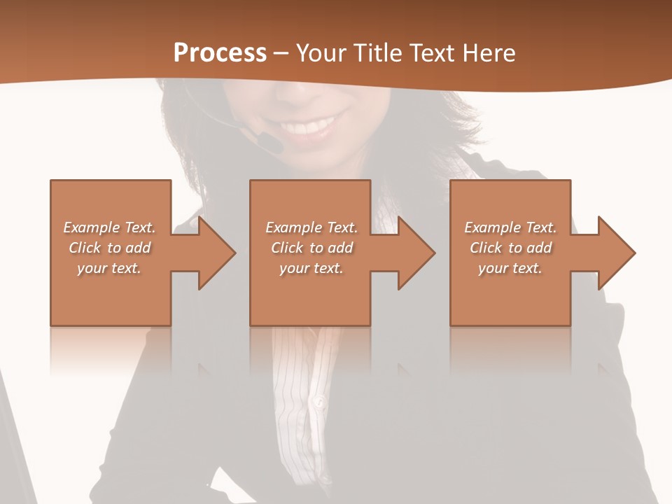 Lovely Latina Businesswoman Hard At Work On Computer PowerPoint Template