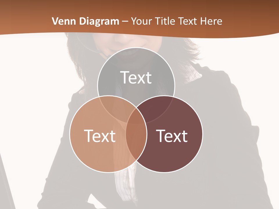 Lovely Latina Businesswoman Hard At Work On Computer PowerPoint Template