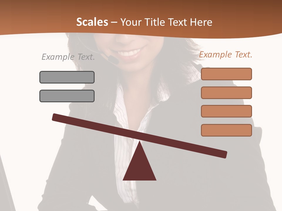 Lovely Latina Businesswoman Hard At Work On Computer PowerPoint Template