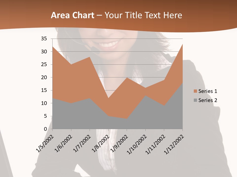 Lovely Latina Businesswoman Hard At Work On Computer PowerPoint Template