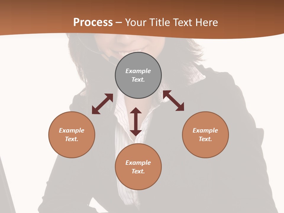 Lovely Latina Businesswoman Hard At Work On Computer PowerPoint Template