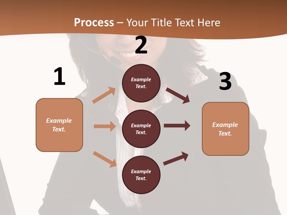 Lovely Latina Businesswoman Hard At Work On Computer PowerPoint Template