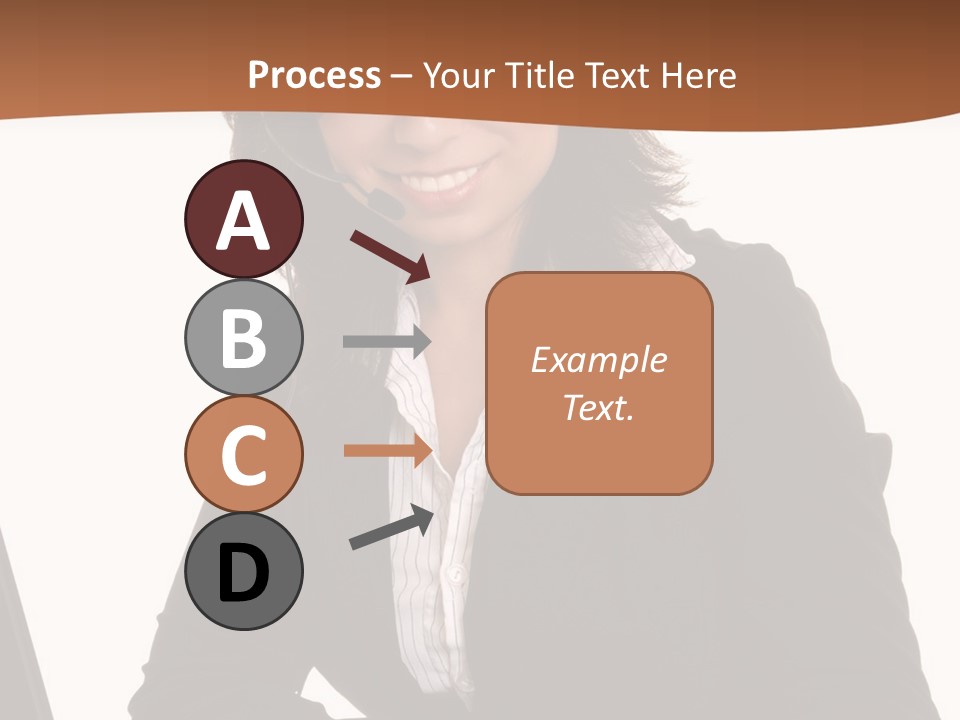Lovely Latina Businesswoman Hard At Work On Computer PowerPoint Template