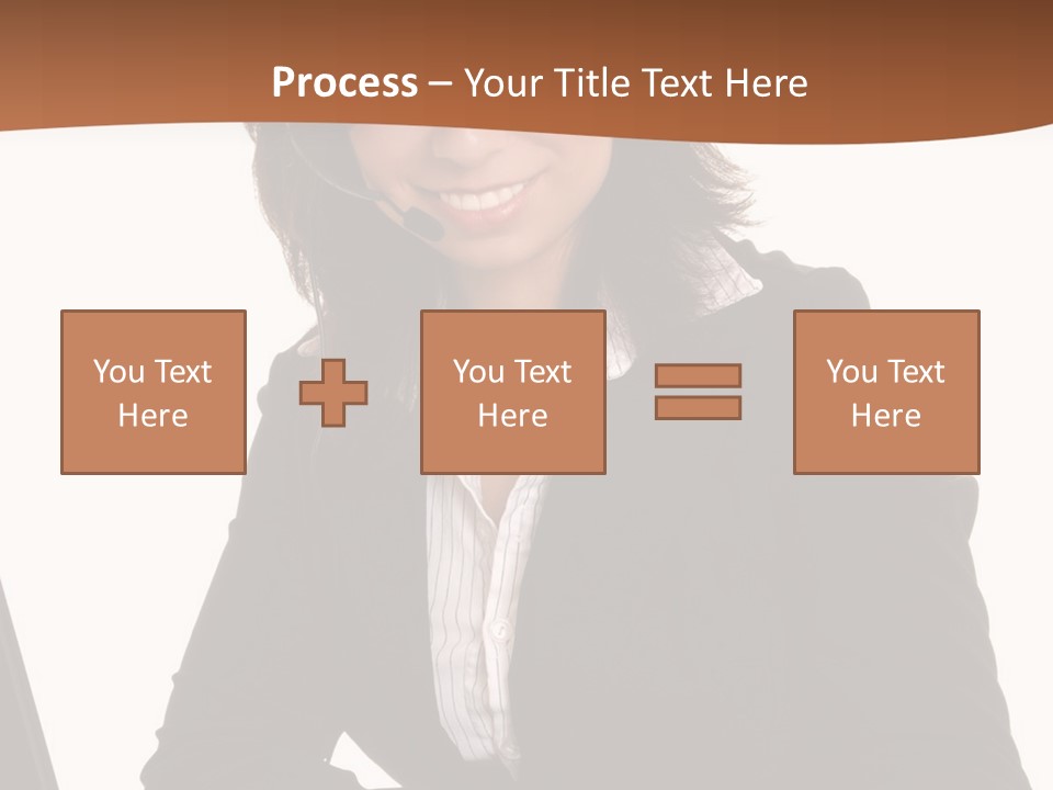 Lovely Latina Businesswoman Hard At Work On Computer PowerPoint Template