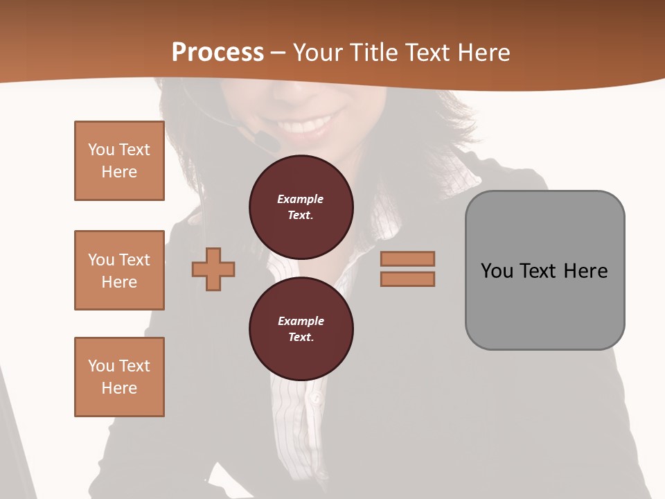 Lovely Latina Businesswoman Hard At Work On Computer PowerPoint Template