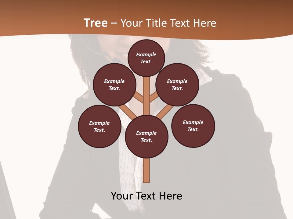 Lovely Latina Businesswoman Hard At Work On Computer PowerPoint Template