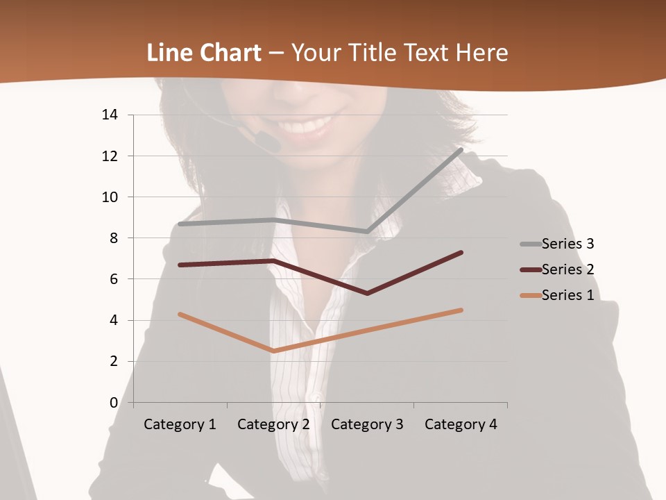 Lovely Latina Businesswoman Hard At Work On Computer PowerPoint Template