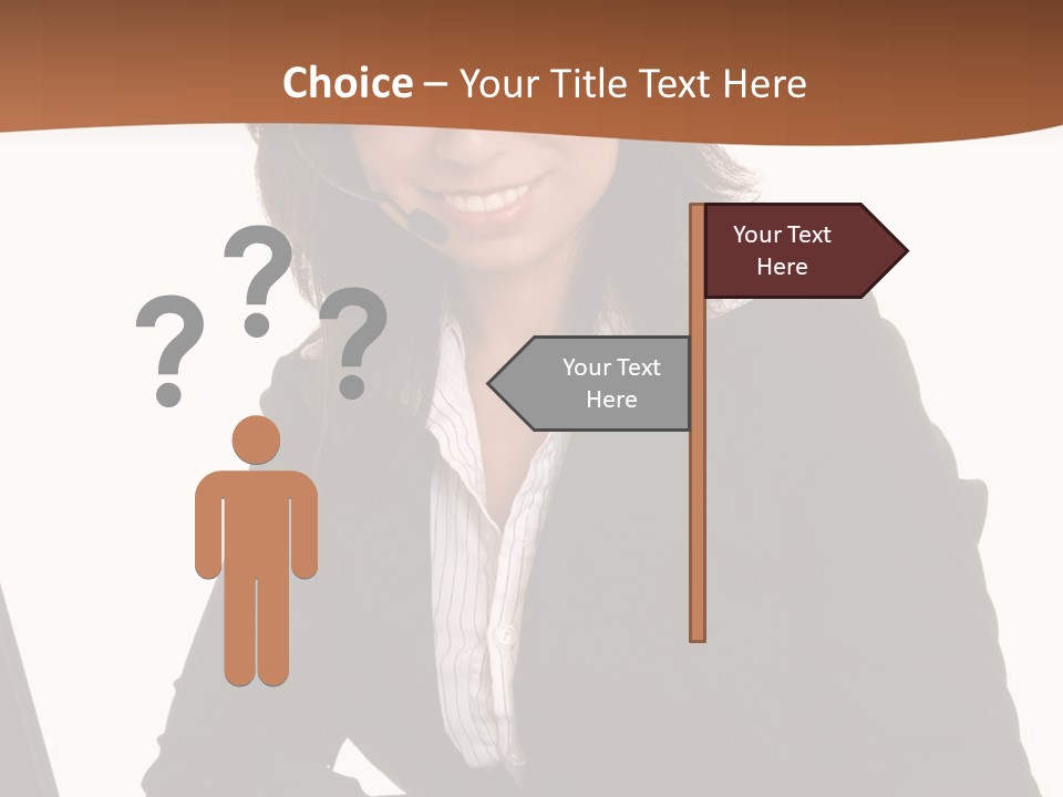 Lovely Latina Businesswoman Hard At Work On Computer PowerPoint Template
