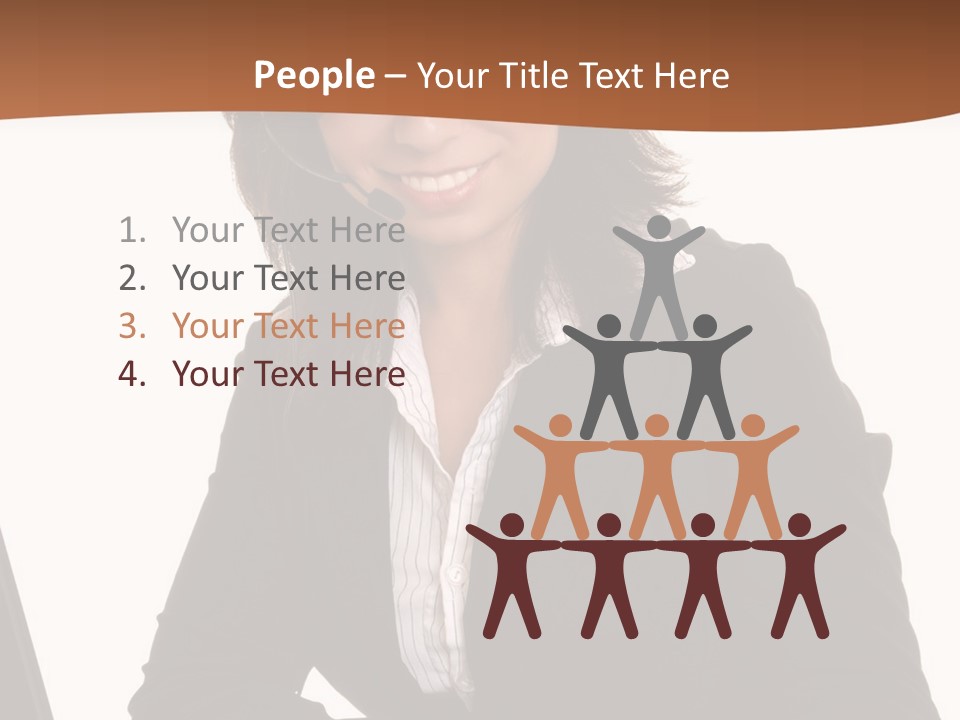 Lovely Latina Businesswoman Hard At Work On Computer PowerPoint Template