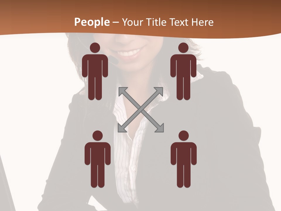 Lovely Latina Businesswoman Hard At Work On Computer PowerPoint Template