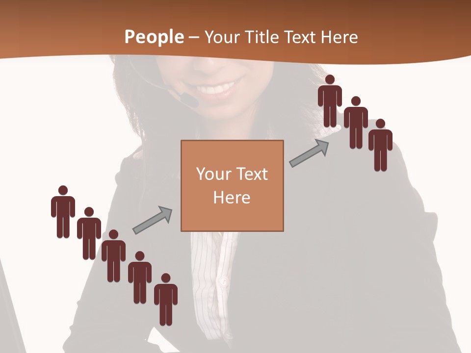 Lovely Latina Businesswoman Hard At Work On Computer PowerPoint Template