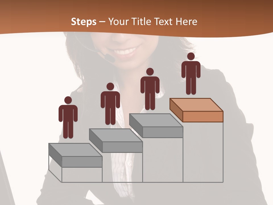 Lovely Latina Businesswoman Hard At Work On Computer PowerPoint Template
