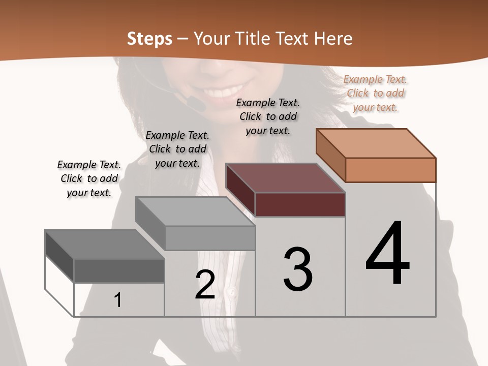 Lovely Latina Businesswoman Hard At Work On Computer PowerPoint Template
