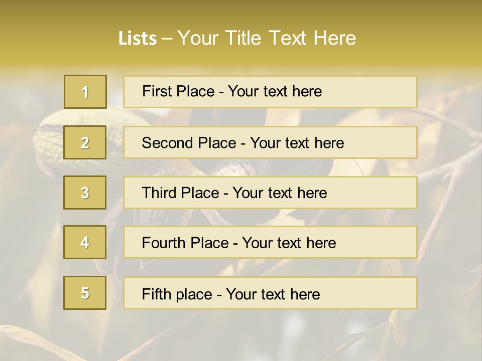 A Nut Tree With Nuts On It's Branches PowerPoint Template