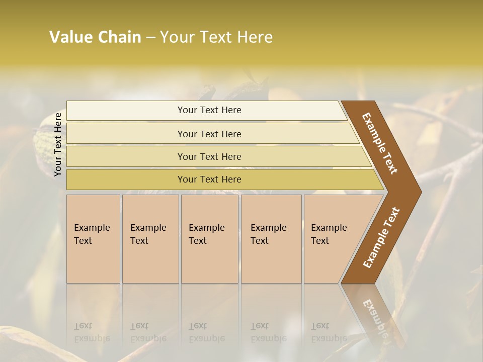 A Nut Tree With Nuts On It's Branches PowerPoint Template