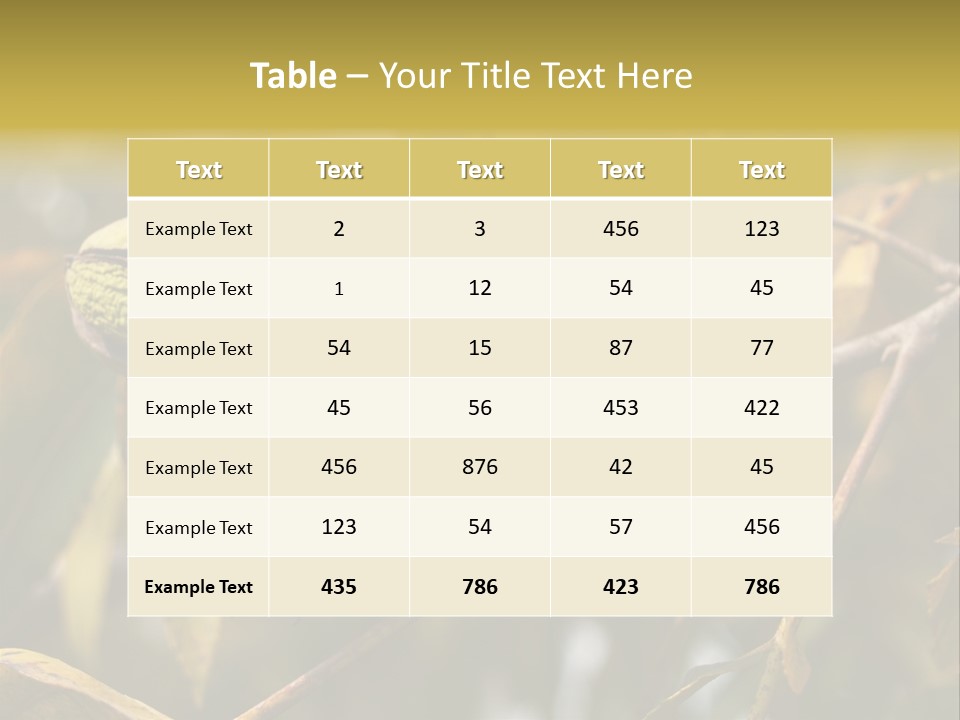 A Nut Tree With Nuts On It's Branches PowerPoint Template