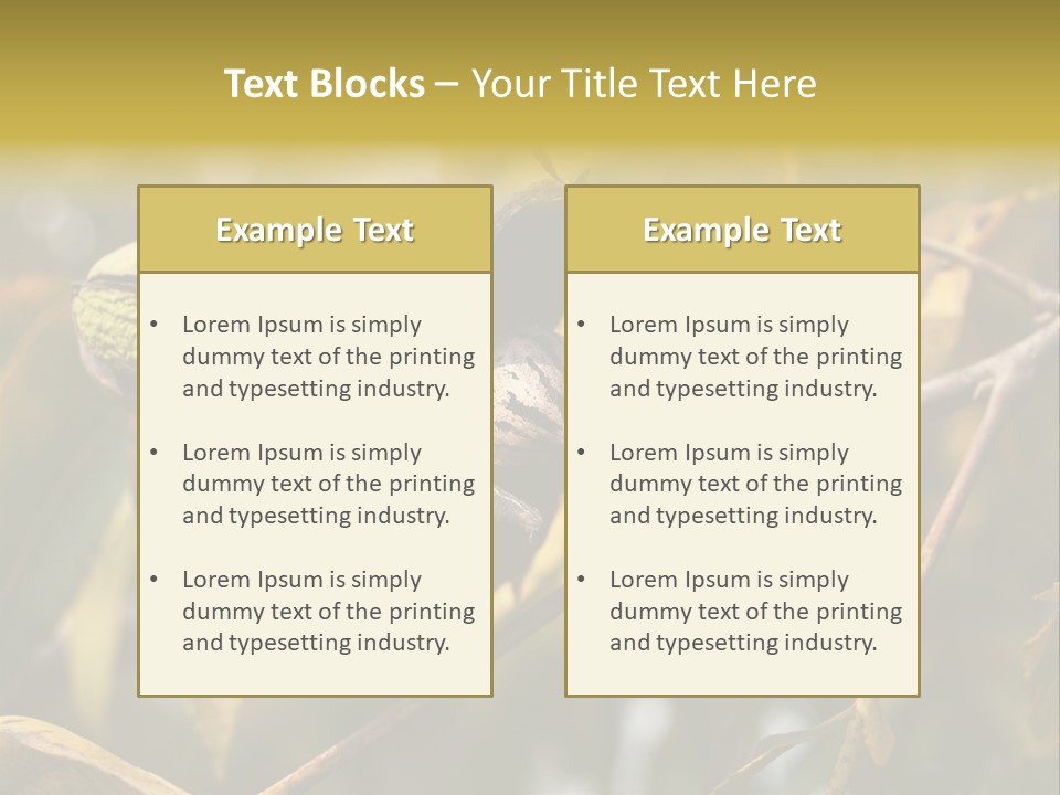 A Nut Tree With Nuts On It's Branches PowerPoint Template