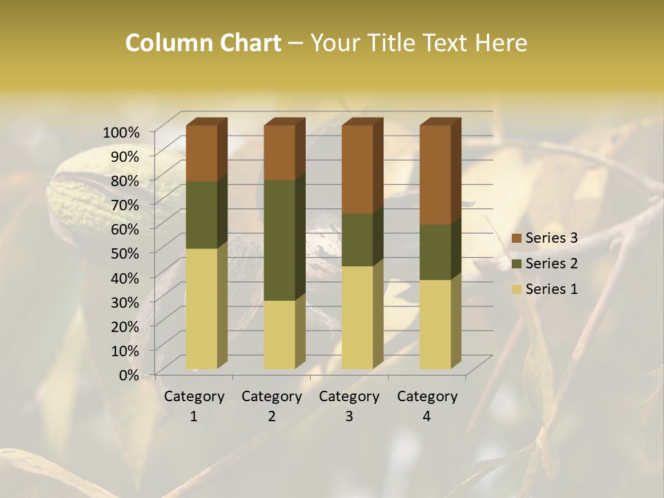 A Nut Tree With Nuts On It's Branches PowerPoint Template