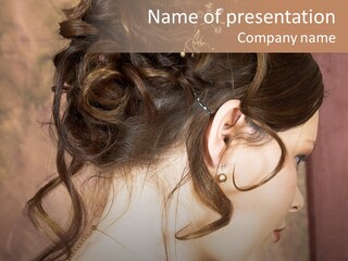 A Woman's Hair Is Shown With The Words, Name Of Presentation Company Name PowerPoint Template