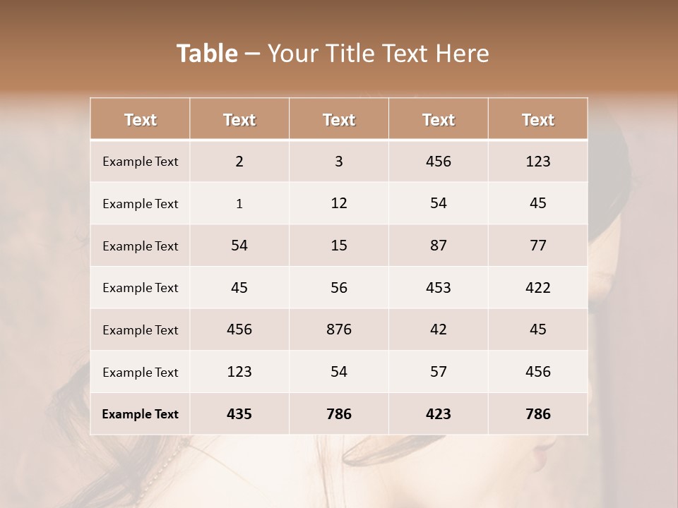 A Woman's Hair Is Shown With The Words, Name Of Presentation Company Name PowerPoint Template