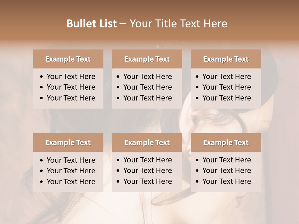 A Woman's Hair Is Shown With The Words, Name Of Presentation Company Name PowerPoint Template